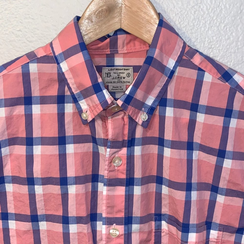 J. Crew LightWeight Summer Plaid Button Down Shirt